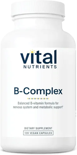 Vista 7 de Vital Nutrients Vitamina B Complejo, Vitaminas B Metiladas, 60 Cápsulas