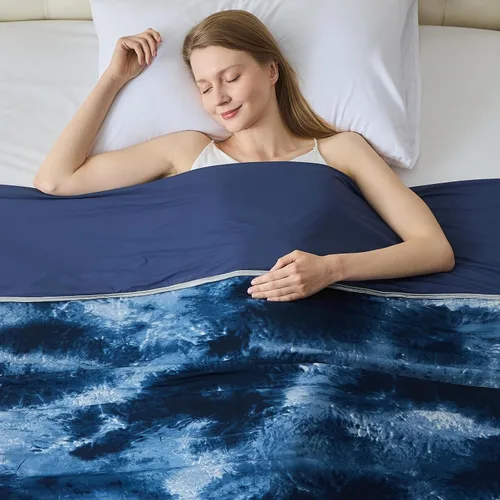 Vista 19 de Manta refrescante para durmientes calurosos tamaño individual 60"x80", manta de verano ultra fría que absorbe el calor para mantener el cuerpo