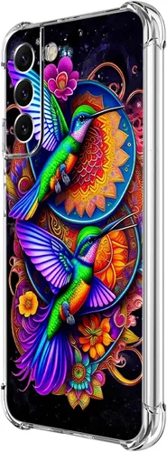 Vista 22 de Funda para Galaxy S21 FE 5G, protección contra caídas de flores de mariposa azul, a prueba de golpes, carcasa protectora de cuerpo completo Mariposa
