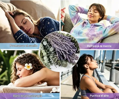 Vista 7 de Paquete de 110 unidades de eucalipto seco y lavanda y bolsita para colgar