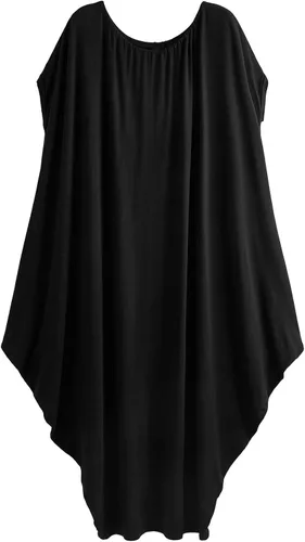 Vista 6 de Verdusa Vestido largo para mujer, con cuello estilo bote amplio, de gran tamaño, caftán, con manga murciélago