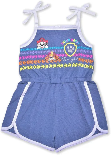 Vista 2 de Nickelodeon Paw Patrol Skye, Chase, Marshall and Rubble Girls 2 Pack Sleeveless Romper Shorts for Toddlers
