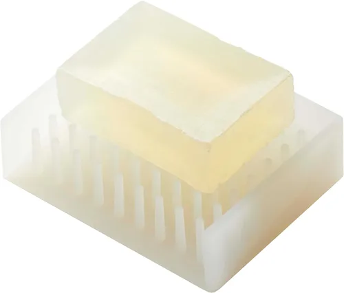 Vista 7 de Yamazaki Home Float Bandeja de jabón autodrenante - Soporte flotante para fregadero - Silicona