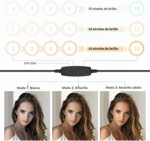 Vista 8 de Kit de luz de anillo de escritorio y pared, anillo de luz USB de 6 pulgadas con soporte de montaje para YouTube, tareas, manualidades, arquitecto