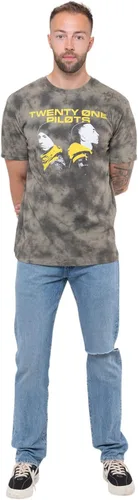 Vista 2 de Twenty One Pilots Camiseta Volver con espalda Banda Logo Unisex Dip Dye Verde