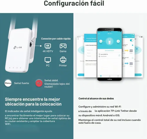 Vista 6 de TP-Link Extensor WiFi AC1200, Mejor Elección de Presupuesto 2023 de Engadget, Amplificador de Señal de 1.2Gbps para el Hogar, Doble Banda