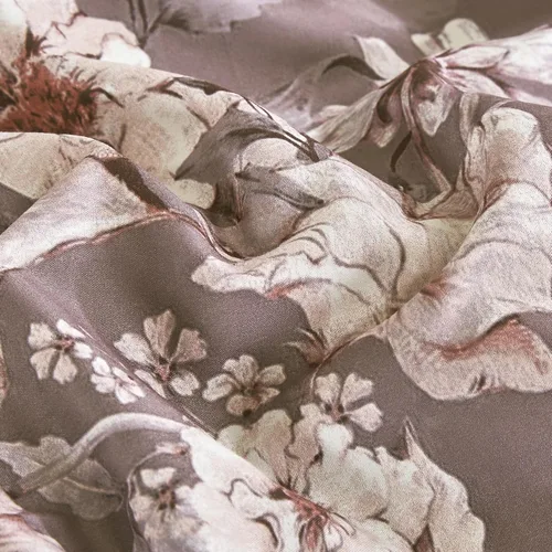 Vista 3 de ESCA Juego de edredón floral morado Queen - 7 piezas de ropa de cama botánica ciruela malva