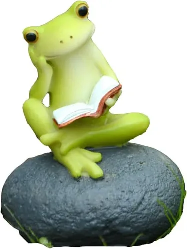 Vista 8 de Soporte para teléfono celular de rana de jardín de hadas en miniatura - Cool Frog