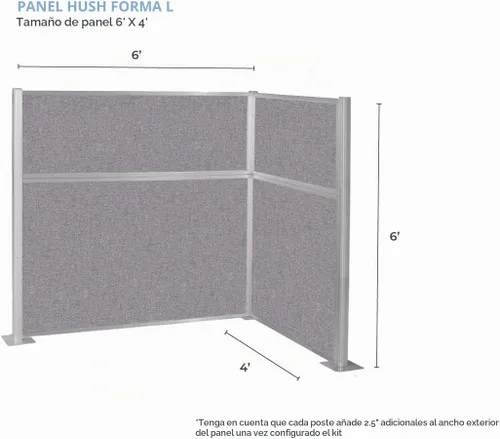 Vista 3 de Versare Kit de cubículo de panel de silencio Paredes de división de estación de trabajo Paredes de cubículo de amortiguación de sonido