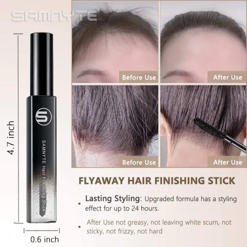 Vista 13 de Samnyte Barra de cera para el cabello Flyaway, barra domadora de cabello Fly Away para cabello de bebé, barra de acabado de cabello funciona en 3
