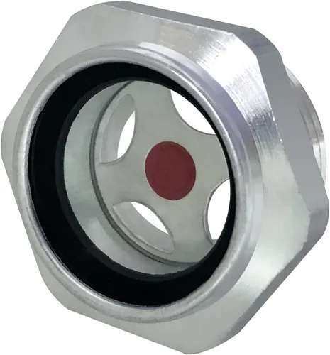 Vista 3 de Vista de compresor de aire, 1 pulgada, NPT macho aleación de aluminio hexagonal, aceite para ventana, medidor de nivel de líquido para compresor