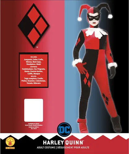 Vista 4 de Rubie's - Disfraz de Harley Quinn de la colección DC Heroes and Villains, para mujer