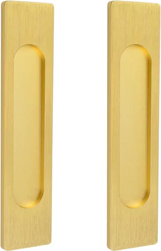 Vista 9 de MOROBOR Tiradores de puerta corredera ovalados autoadhesivos de 7.087 in, 2 manijas de aleación de aluminio sin perforaciones para puertas Bronce