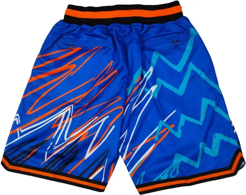 Vista 2 de Pantalones cortos de baloncesto para hombre, malla retro bordada con bolsillos, pantalones cortos de entrenamiento para gimnasio, atléticos, casuales