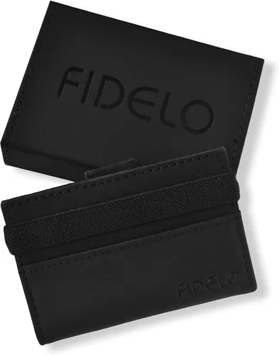Vista 6 de Fidelo Bifold Leather Minimalist Wallet RFID Slim Wallet for Men with Money Clip