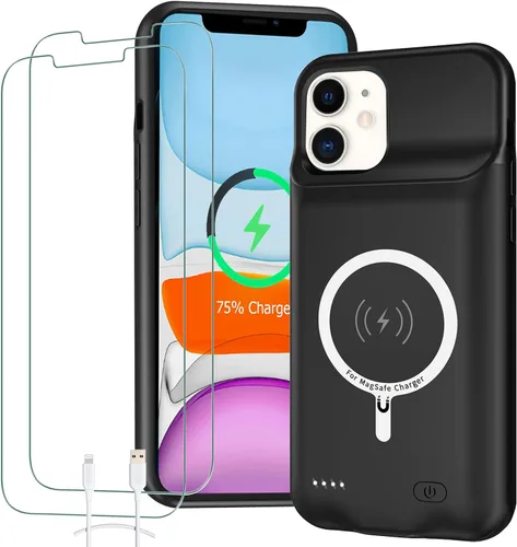Vista 10 de Funda de batería para iPhone 6/6s/7/8/SE 2/3ª generación, cargador portátil de 10000 mAh, batería recargable, funda de carga compatible con iPhone