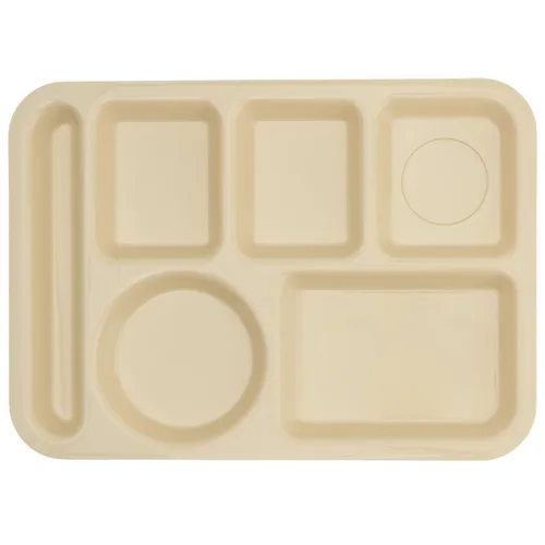 Vista 22 de G.E.T. Bandeja escolar para cafetería con 6 compartimentos, para zurdos, 10 x 14 pulgadas, verde bosque (paquete de 4)