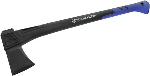 Vista 8 de MichaelPro MP004009 - Hacha de campamento de 9 pulgadas con mango de fibra de vidrio resistente al clima y absorbente de impactos, con funda