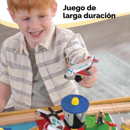Vista 5 de KidKraft, Mesa y Set de Tren de cataratas