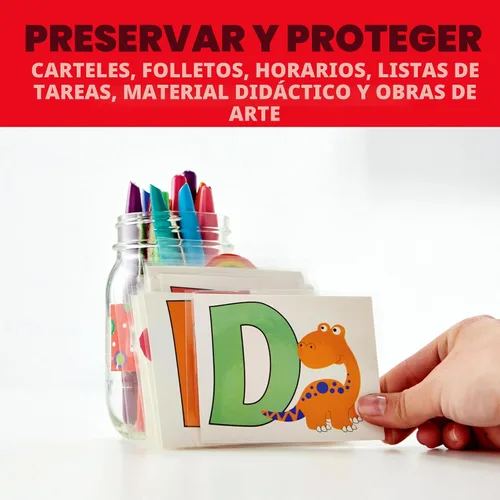 Vista 7 de Bolsas de laminación térmica Scotch, para uso con laminadores térmicos, 8.9 x 11.4 pulgadas, hojas tamaño carta, paquete de 100