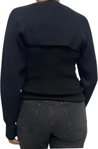 Vista 2 de CAPPUCCINI Camiseta sin mangas de dos piezas para mujer con bolero recortado con cadena