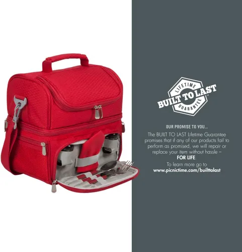 Vista 46 de PICNIC TIME NCAA Nebraska Cornhuskers Pranzo - Lonchera aislada con juego de pícnic, bolsa enfriadora para el almuerzo