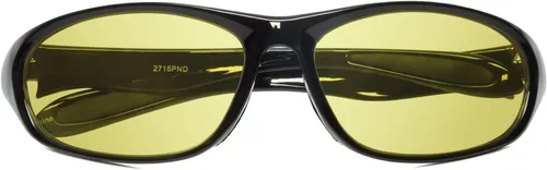 Vista 4 de Calabria 2715 Gafas de conducción de visión nocturna amarillas, antirreflejos, para hombres y mujeres, polarizadas o no polarizadas, gafas de sol