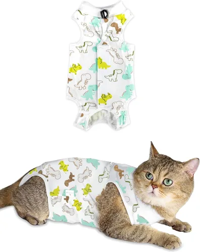 Vista 11 de ANWA Traje de Recuperación para Gatos - Mono transpirable para gatos hembras después de la cirugía, traje de recuperación quirúrgica para gatitos