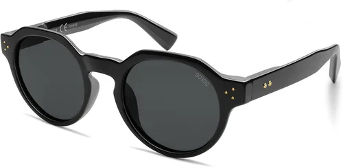 Vista 3 de SOJOS Lentes de sol polarizados retro para mujeres y hombres, gafas de sol redondas vintage de los años 90, protección UV400, SJ2623