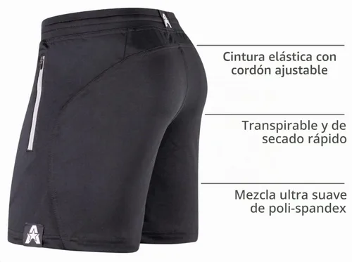 Vista 4 de Anthem Athletics Dominance - Pantalones cortos de entrenamiento para hombre Negro