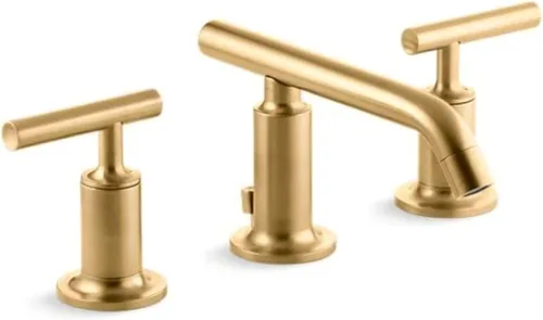 Vista 35 de KOHLER K-14408-4-AF Purist - Grifo para lavabo de baño, 3 agujeros, manijas de palanca alta generalizadas y boquilla de cuello de cisne alto, 1.2