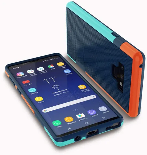Vista 24 de Jeylly Funda para Galaxy S7, [3 colores] Slim Hybrid Impact Rugged Soft TPU Negro