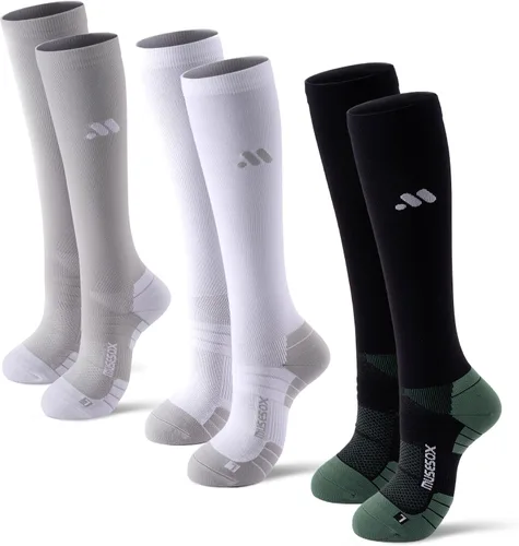 Vista 12 de Calcetines de compresión para mujeres y hombres, soporte de 15-20 A01-negro/gris/verde
