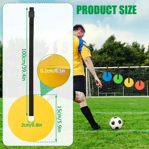 Vista 8 de 4PCS Soccer Goal Target, 6" Discs with Adjustable Extra-Long Strips