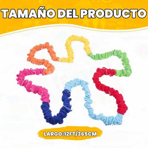 Vista 6 de Banda Elástica de Vellón Polar Cooperativa Extensible Integraciones Movimiento Dinámico Ejercicio Látex Más Extensible 12 Pies Accesorio