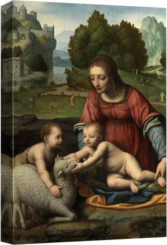 Vista 8 de wall26 Lienzo impreso para pared, diseño de Salomé y San Juan Bautista, por Solario, Historia del Renacimiento, ilustraciones de bellas artes, arte