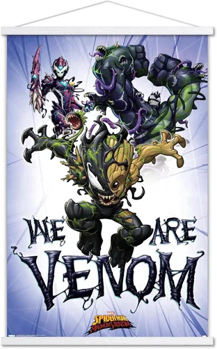 Vista 15 de Trends International Marvel Comics TV - Póster de pared de Spider- Man: Maximum Venom - We Are Venom, 22.375 x 34 pulgadas, versión enmarcada