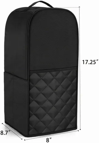 Vista 6 de LUXJA - Funda para licuadora compatible con Vitamix de 64 onzas, de perfil bajo, acolchado negro