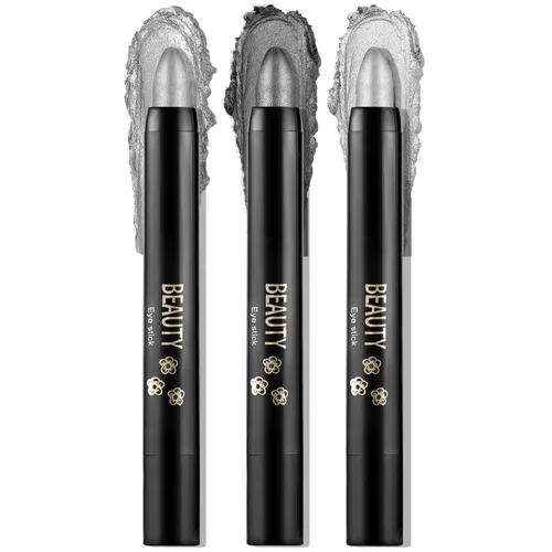 Vista 29 de Boobeen Sombra de ojos en barra impermeable con lápiz de sombra de ojos en crema brillante, kit de maquillaje de ojos con purpurina fácil de usar