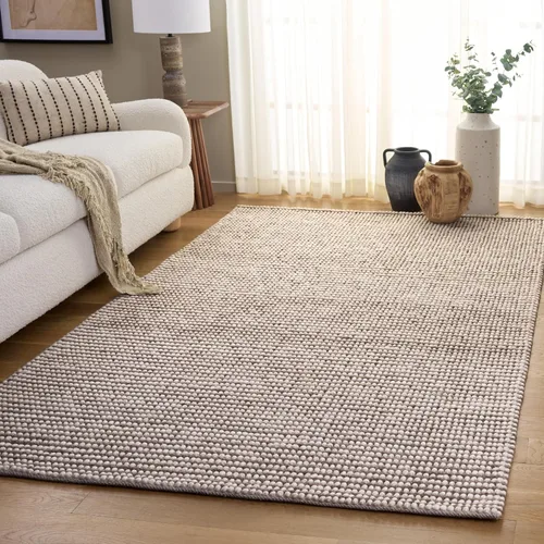 Vista 10 de SAFAVIEH Natura Collection NAT426B - Alfombra de lana hecha a mano para entrada, sala de estar, dormitorio, 2 pies 3 pulgadas x 9 pies, color beige