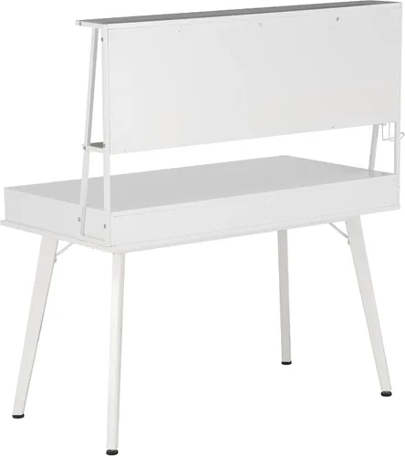 Vista 7 de Techni Mobili Escritorio para computadora de estudio con almacenamiento y pizarra blanca magnética de borrado en seco, color blanco