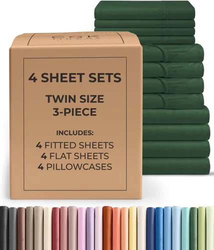 Vista 147 de Pack of 2, Twin Size 3 Piece Sheet Set - Breathable & Cooling - White