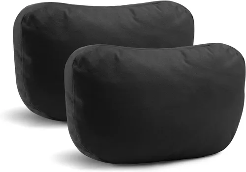 Vista 3 de 2 almohadas de cuello de automóvil para reposacabezas, para accesorios interiores de viaje y almohadas de apoyo de gamuza para la cabeza, almohada