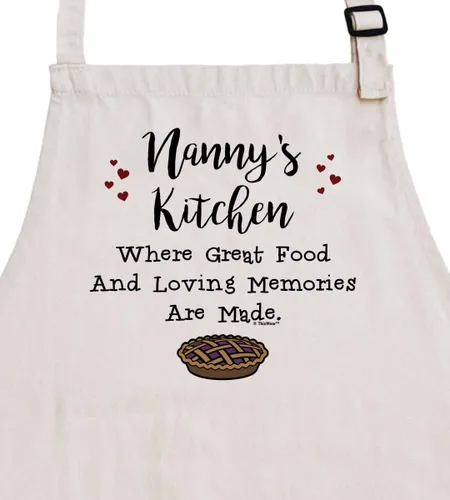 Vista 2 de Nanny's Kitchen Where Great Food Loving Memories Are Made - Delantal ajustable con dos bolsillos