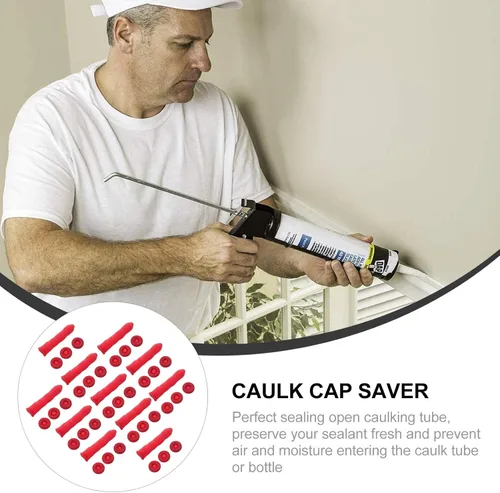 Vista 8 de Mikikit Tapones de sellado de tubo de calafateo, 50 piezas de silicona para ahorro de calafateo para ahorro de calafateo herramienta de acabado