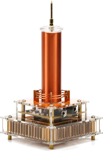 Vista 8 de Joytech Music Tesla Bobina Base acrílica Shell Arco Plasma Bocina de transmisión inalámbrica de escritorio experimental Modelo de juguete (YS01)