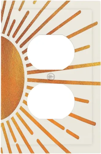 Vista 84 de Cubiertas de Interruptor de Luz de 1 Gang con Estrella de Mar y Concha Marina en Tablero de Madera, Placas de Pared Sin Dispositivo, Placa Frontal