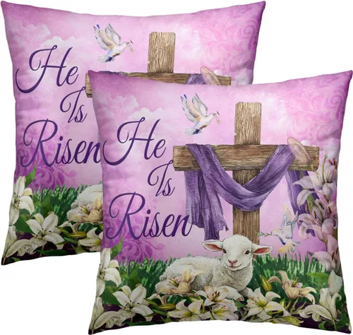 Vista 59 de Fundas de almohada de brújula de ancla, fundas de almohada náuticas para exteriores, fundas de cojín decorativas de rayas azules y blancas, fundas