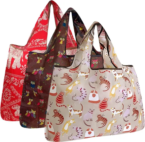 Vista 29 de Bowbear Bolsa de compras reutilizable de nailon plegable (juego de 3)