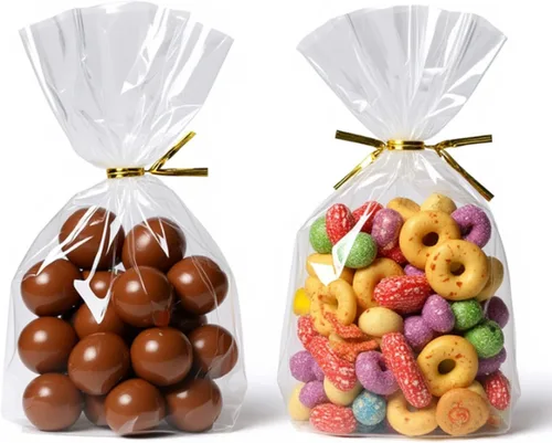 Vista 10 de Bolsas de celofán autosellantes de 4 x 6 pulgadas, 200 bolsas de plástico transparente autoadhesivas para galletas con sello, bolsas individuales